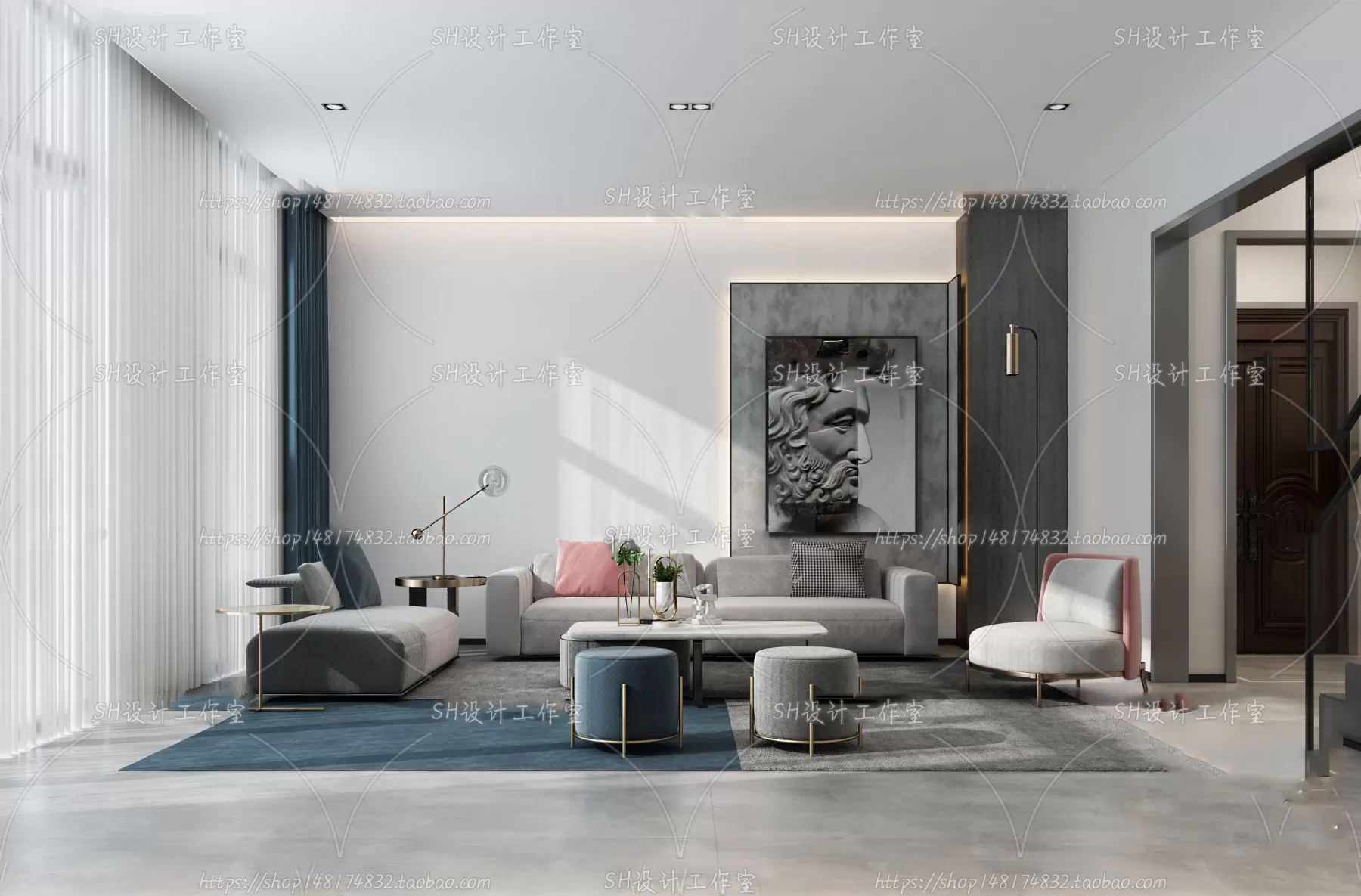 LIVING ROOM 3D SCENES – VRAY RENDER – 204 LIVING ROOM 3D SCENES – VRAY RENDER – 204