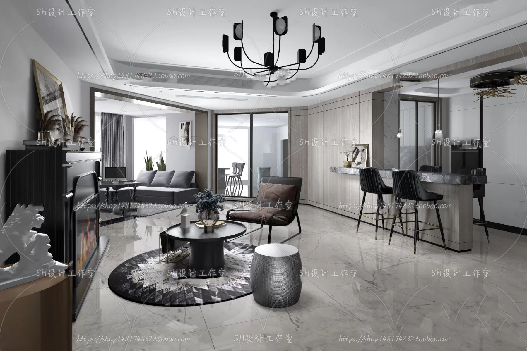 LIVING ROOM 3D SCENES – VRAY RENDER – 257 LIVING ROOM 3D SCENES – VRAY RENDER – 257