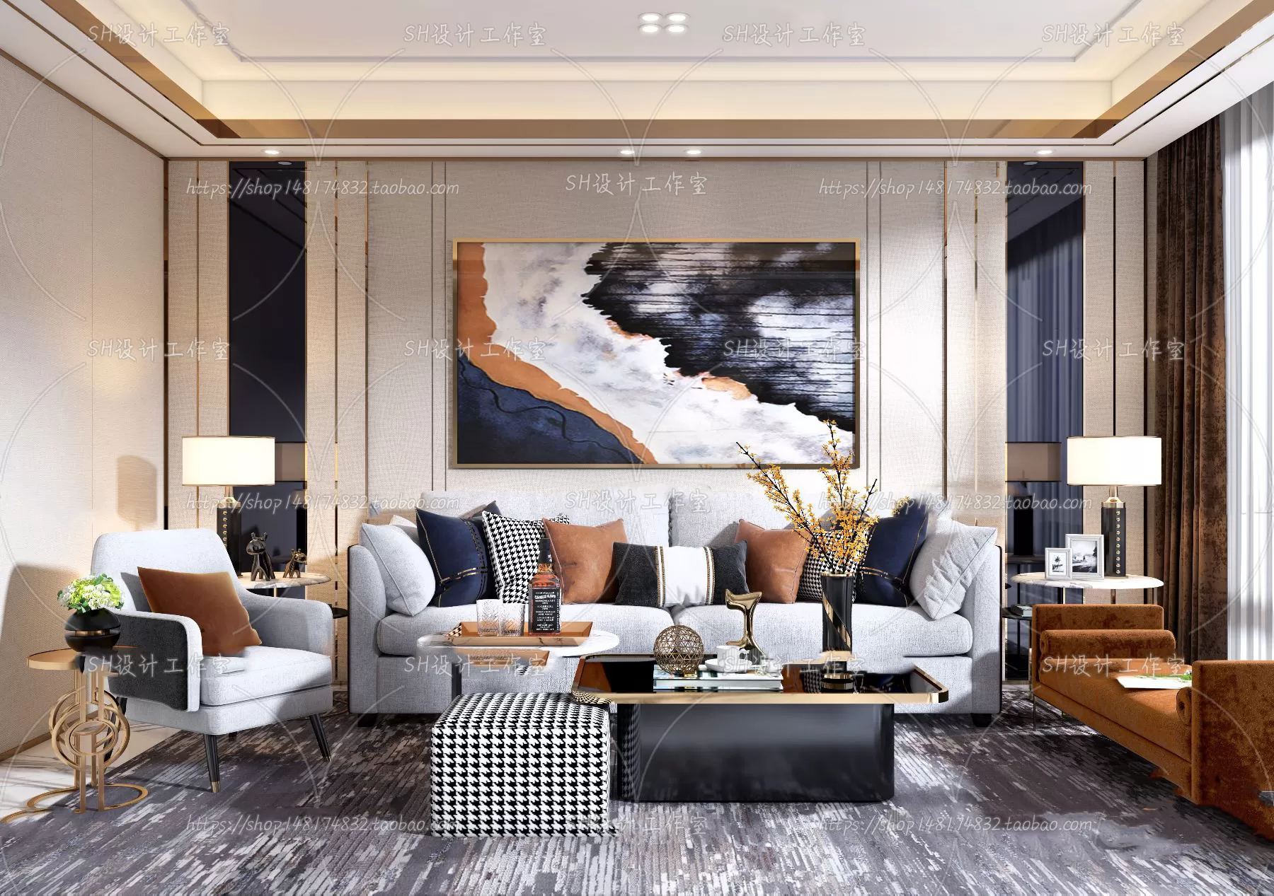 LIVING ROOM 3D SCENES – VRAY RENDER – 267 LIVING ROOM 3D SCENES – VRAY RENDER – 267