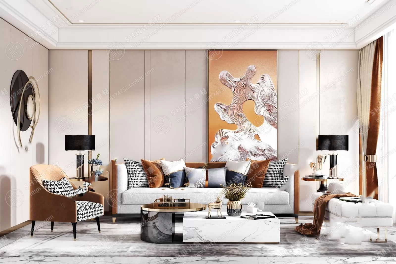 LIVING ROOM 3D SCENES – VRAY RENDER – 318 LIVING ROOM 3D SCENES – VRAY RENDER – 318