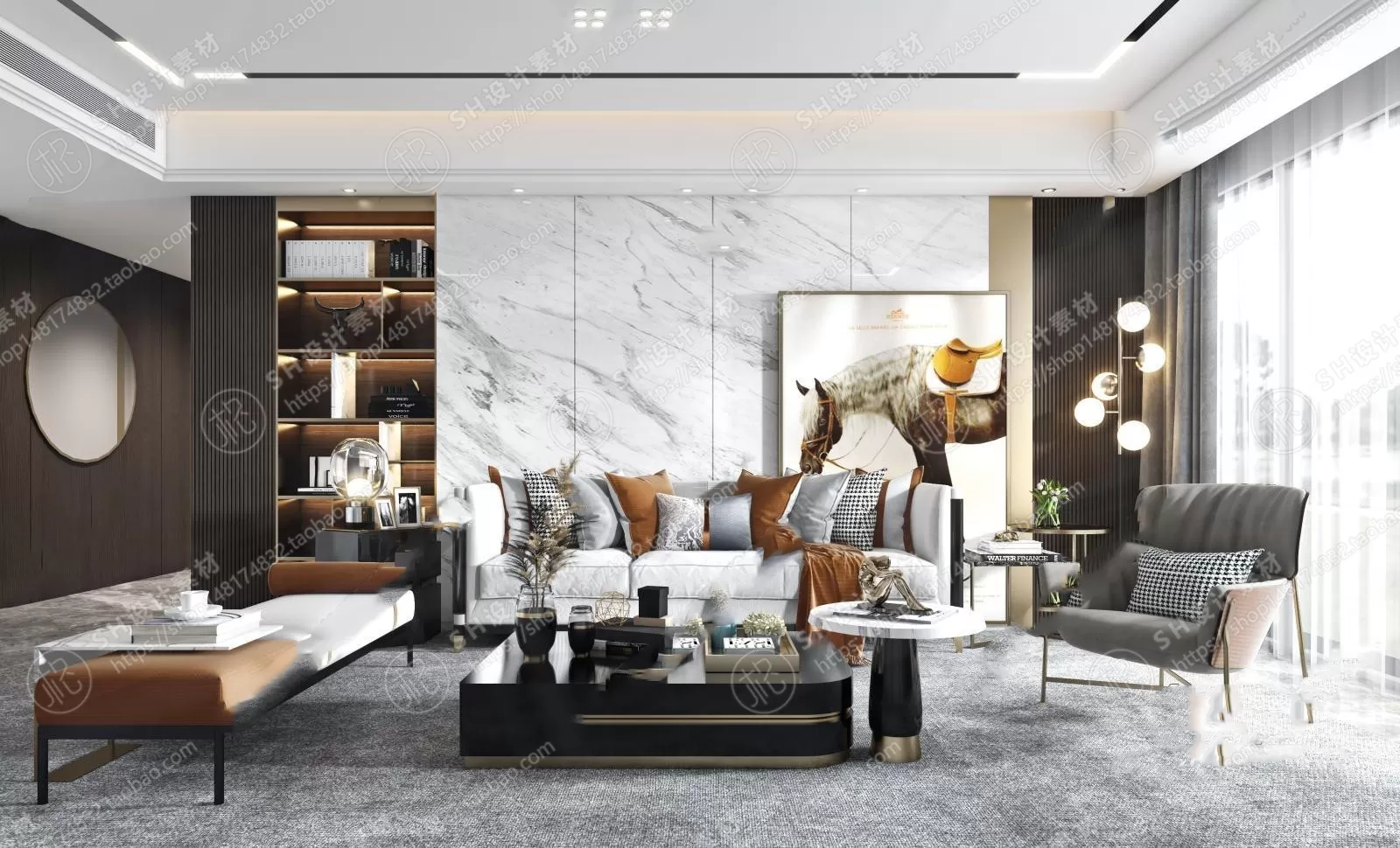 LIVING ROOM 3D SCENES – VRAY RENDER – 319 LIVING ROOM 3D SCENES – VRAY RENDER – 319