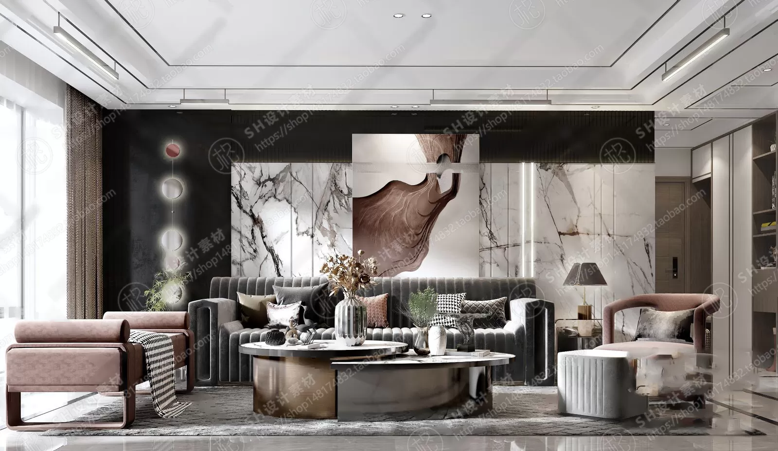 LIVING ROOM 3D SCENES – VRAY RENDER – 337 LIVING ROOM 3D SCENES – VRAY RENDER – 337