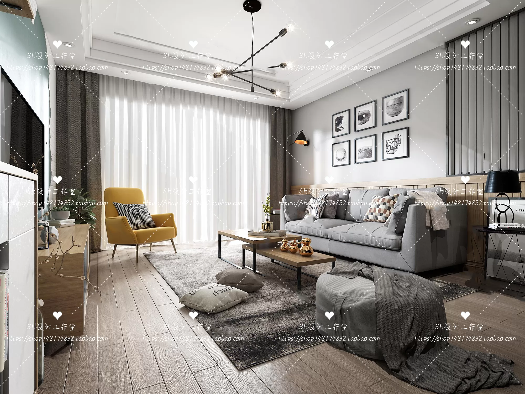 LIVING ROOM 3D SCENES – VRAY RENDER – 362 LIVING ROOM 3D SCENES – VRAY RENDER – 362