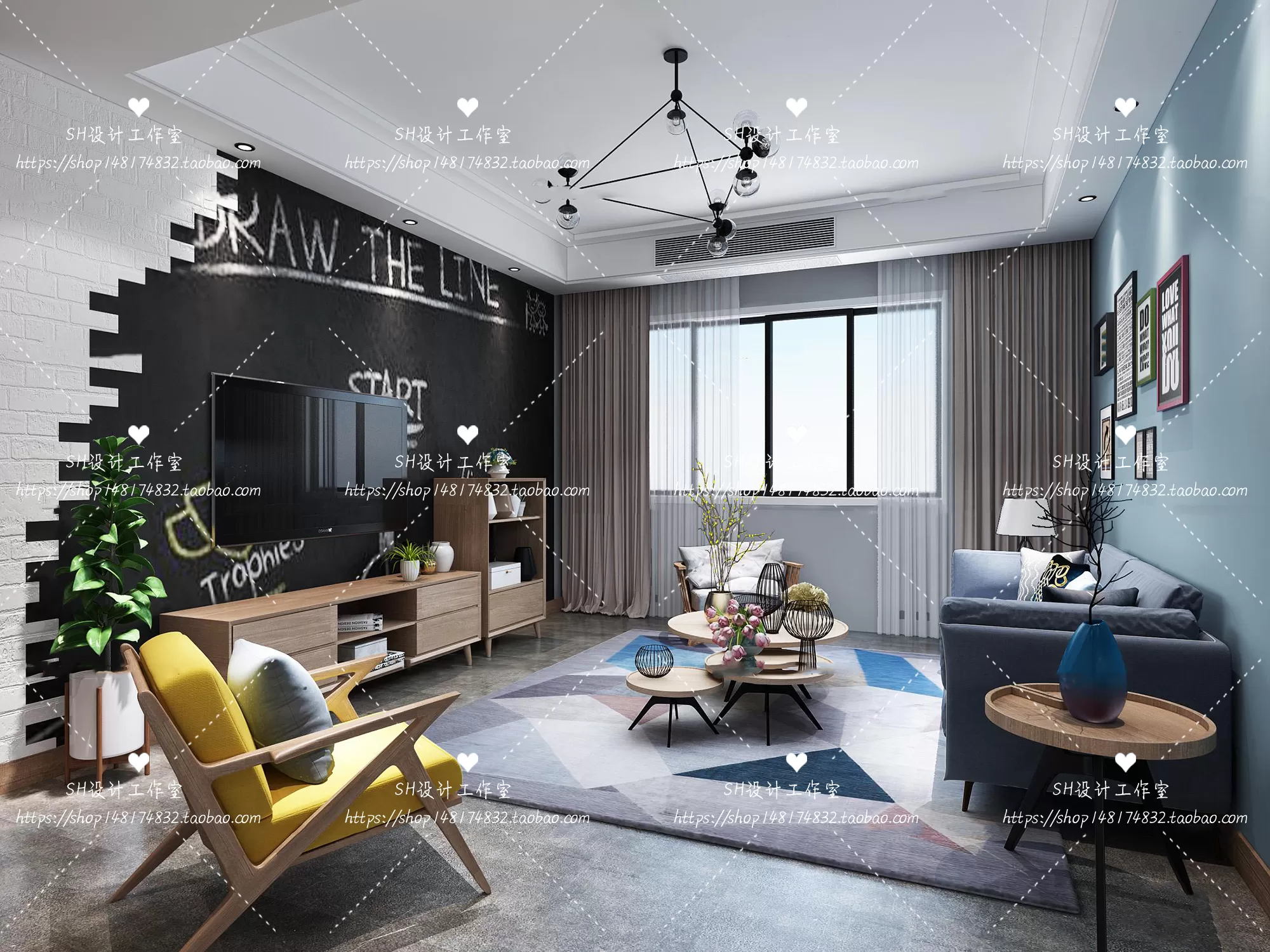 LIVING ROOM 3D SCENES – VRAY RENDER – 437 LIVING ROOM 3D SCENES – VRAY RENDER – 437