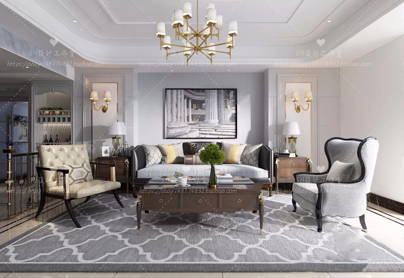 LIVING ROOM 3D SCENES – VRAY RENDER – 540 LIVING ROOM 3D SCENES – VRAY RENDER – 540