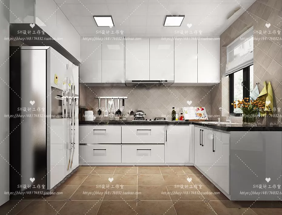 KITCHEN 3D SCENES – VRAY RENDER – 55