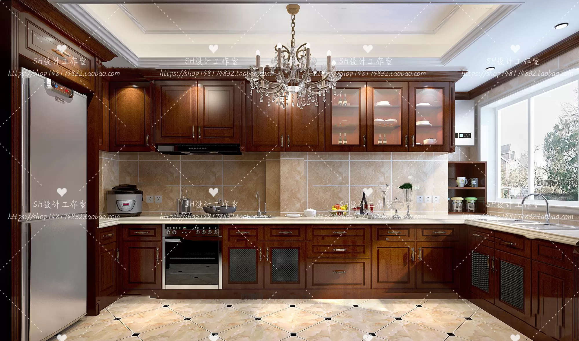 KITCHEN 3D SCENES – VRAY RENDER – 124