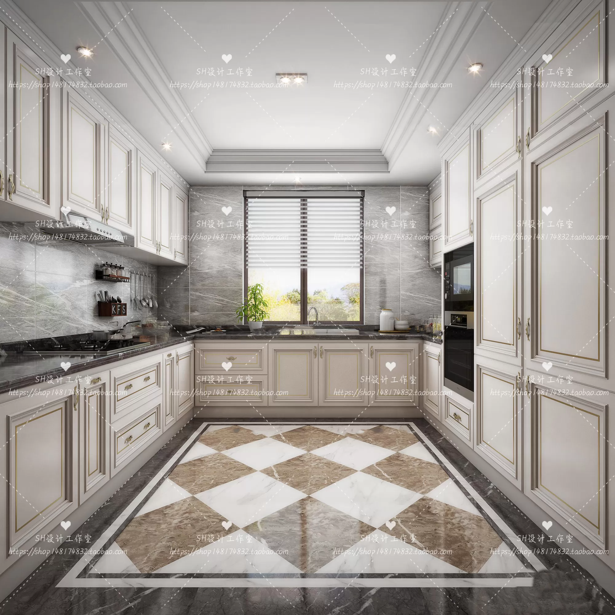 KITCHEN 3D SCENES – VRAY RENDER – 129