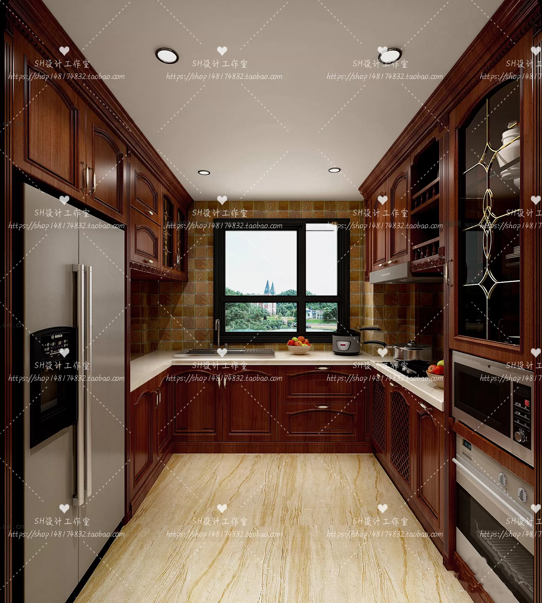 KITCHEN 3D SCENES – VRAY RENDER – 132