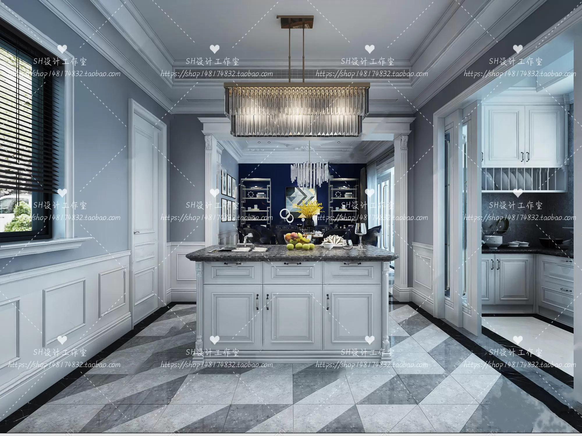 KITCHEN 3D SCENES – VRAY RENDER – 136