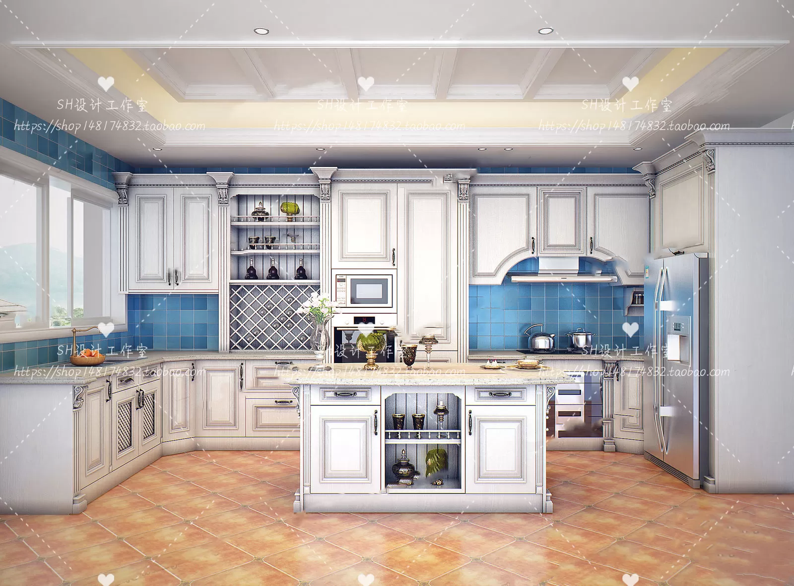 KITCHEN 3D SCENES – VRAY RENDER – 156