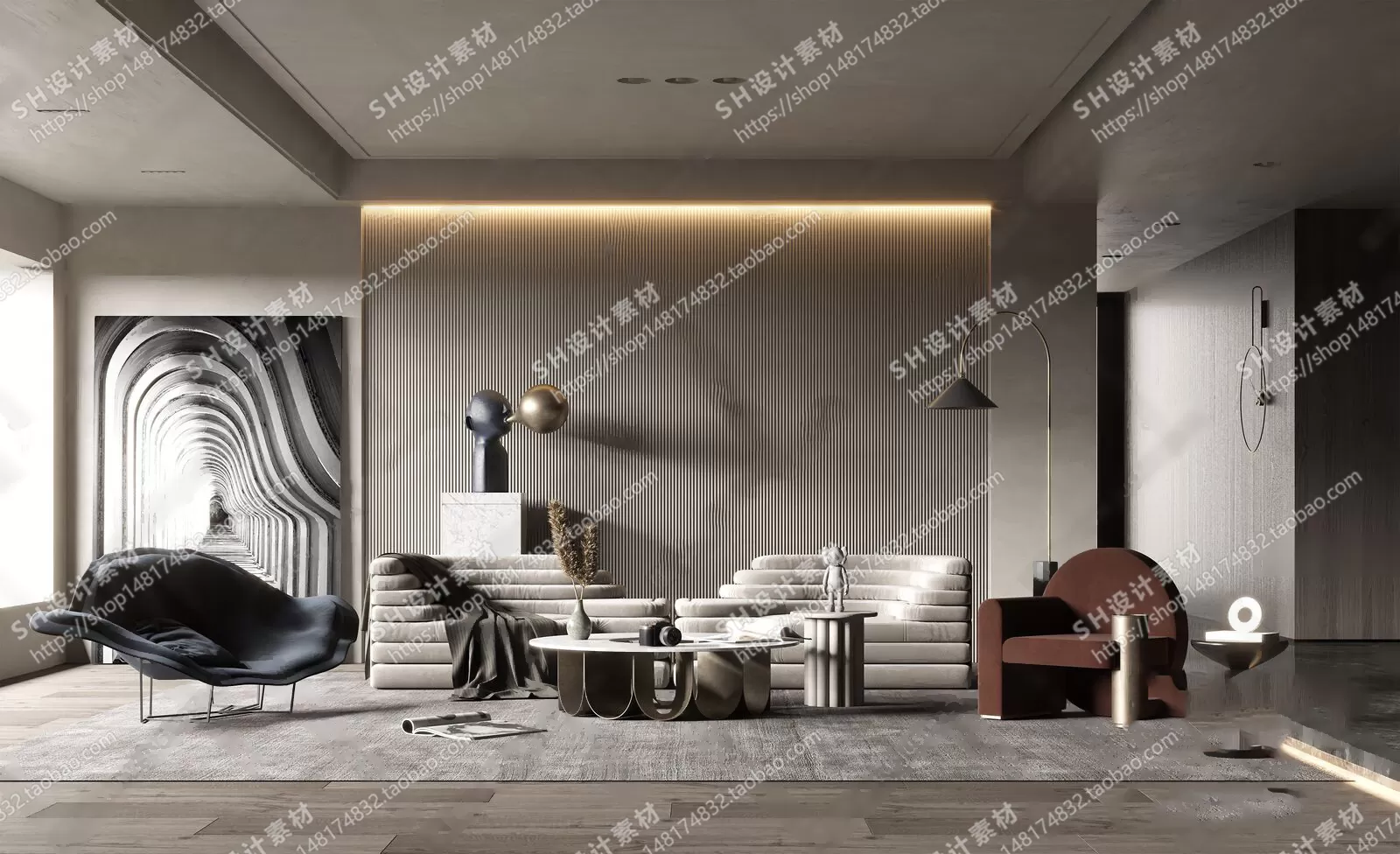 LIVING ROOM 3D SCENES – VRAY RENDER – 037