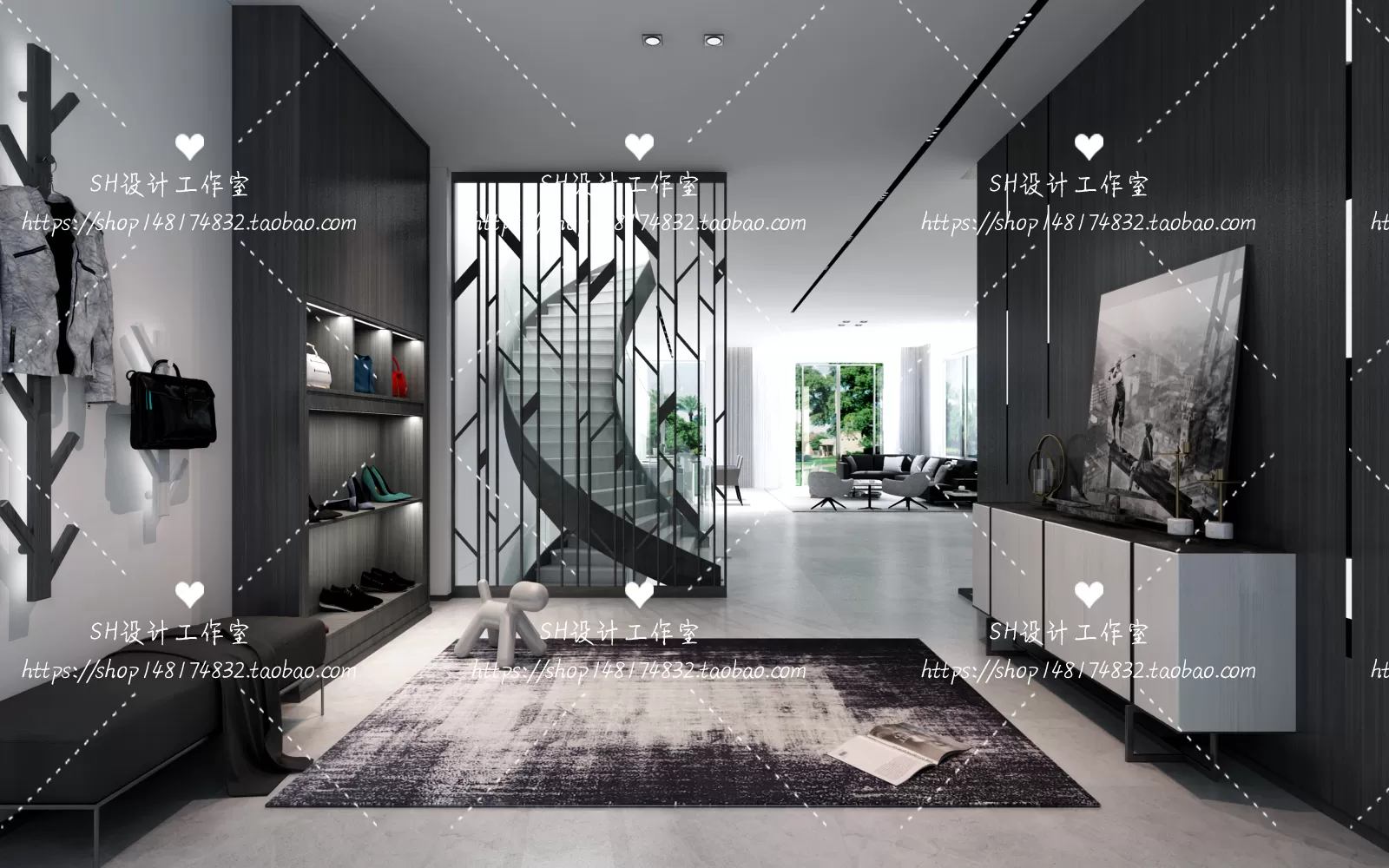 LIVING ROOM 3D SCENES – VRAY RENDER – 074