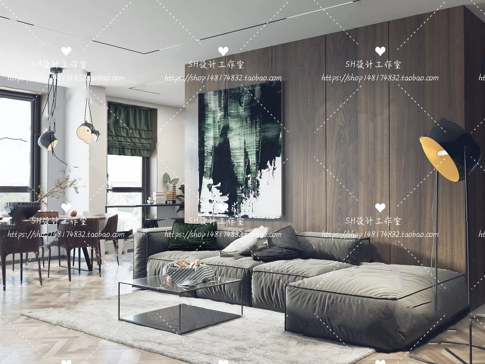 LIVING ROOM 3D SCENES – VRAY RENDER – 097