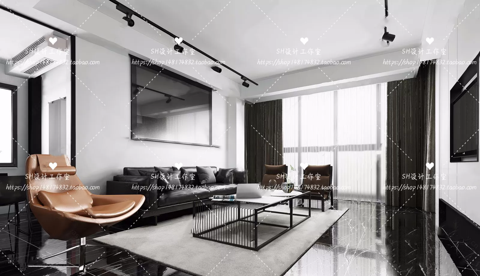 LIVING ROOM 3D SCENES – VRAY RENDER – 099