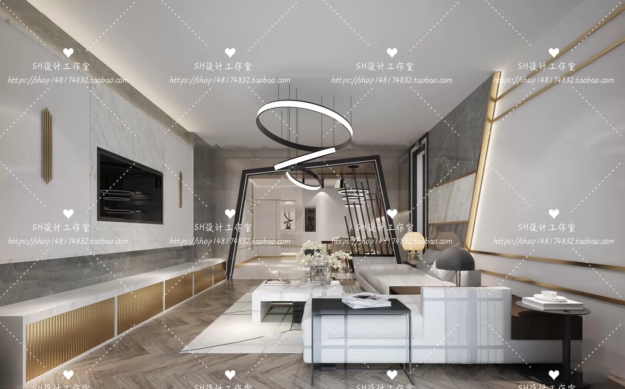 LIVING ROOM 3D SCENES – VRAY RENDER – 101