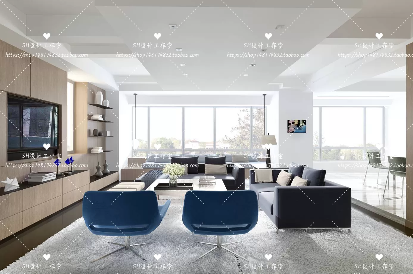 LIVING ROOM 3D SCENES – VRAY RENDER – 103