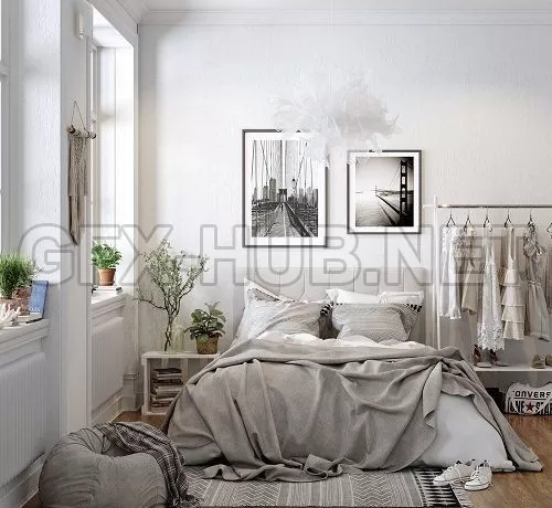 Alexander Mcqueen Clothes  Bedroom 3d Model – 205473