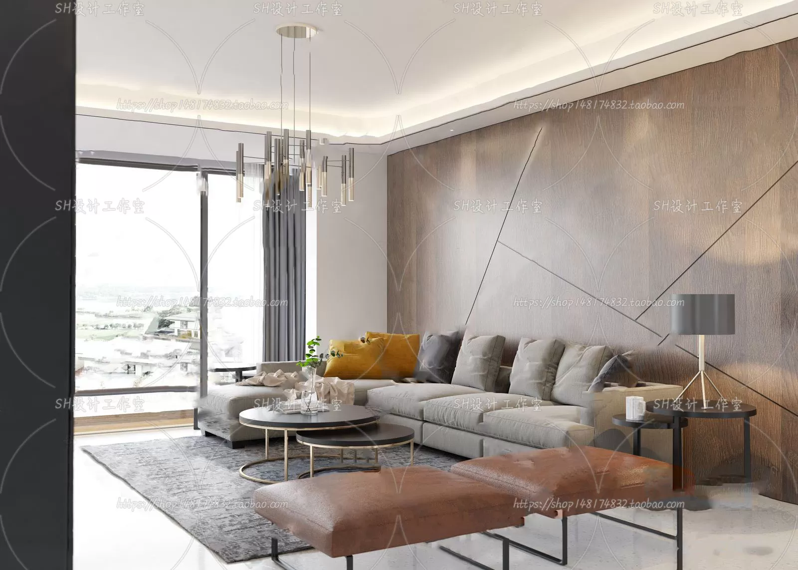 LIVING ROOM 3D SCENES – VRAY RENDER – 149