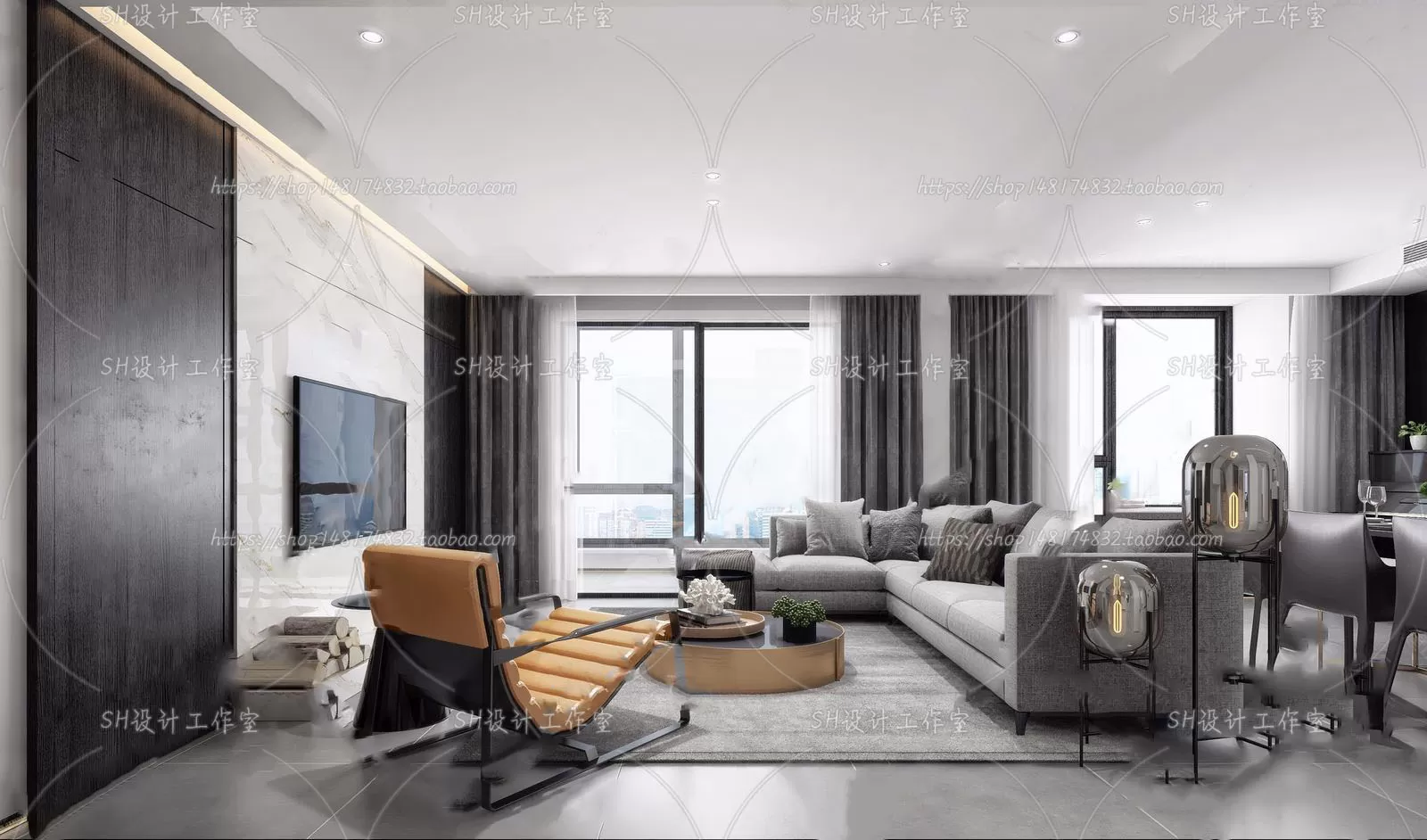 LIVING ROOM 3D SCENES – VRAY RENDER – 151