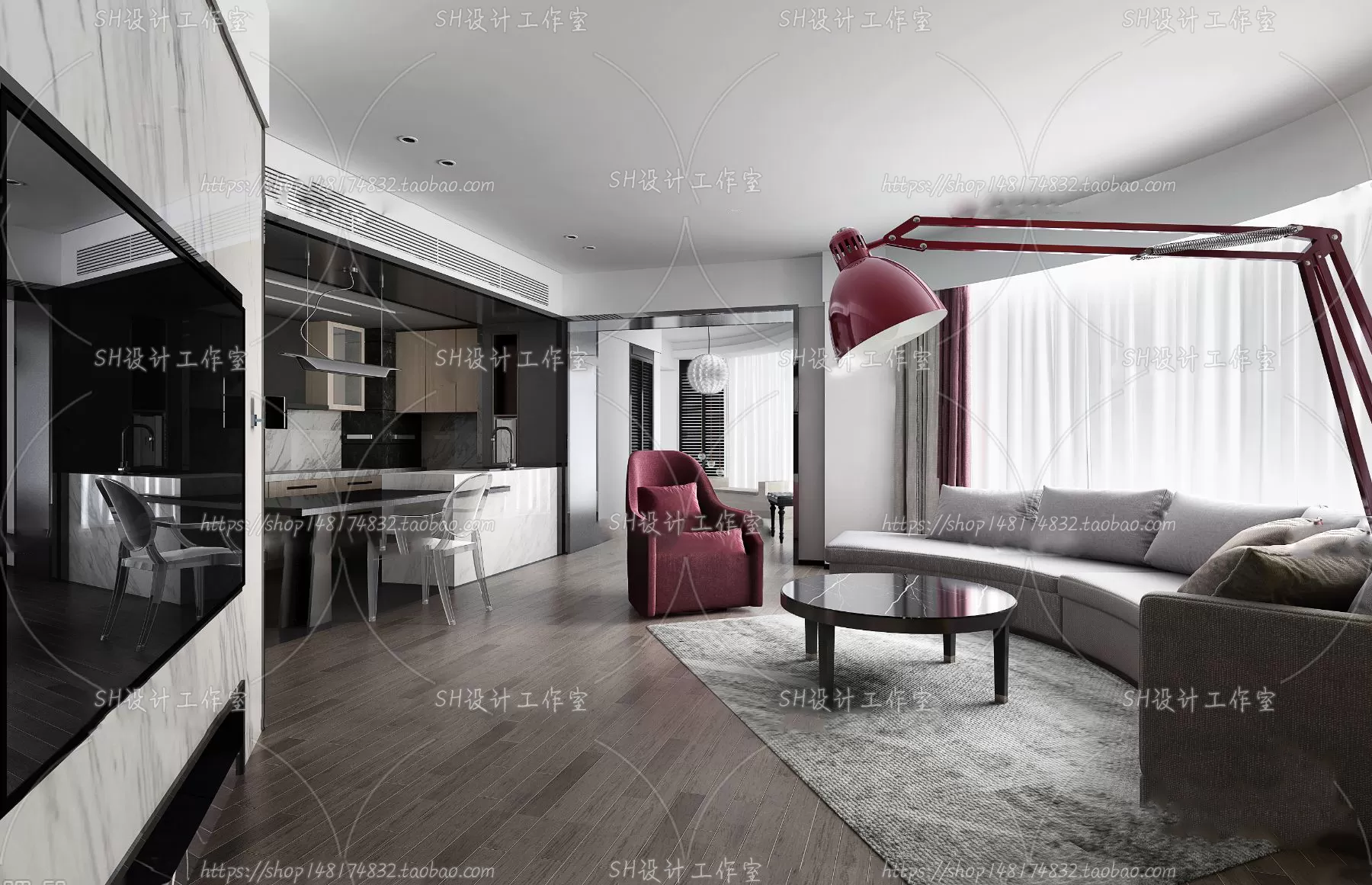 LIVING ROOM 3D SCENES – VRAY RENDER – 162
