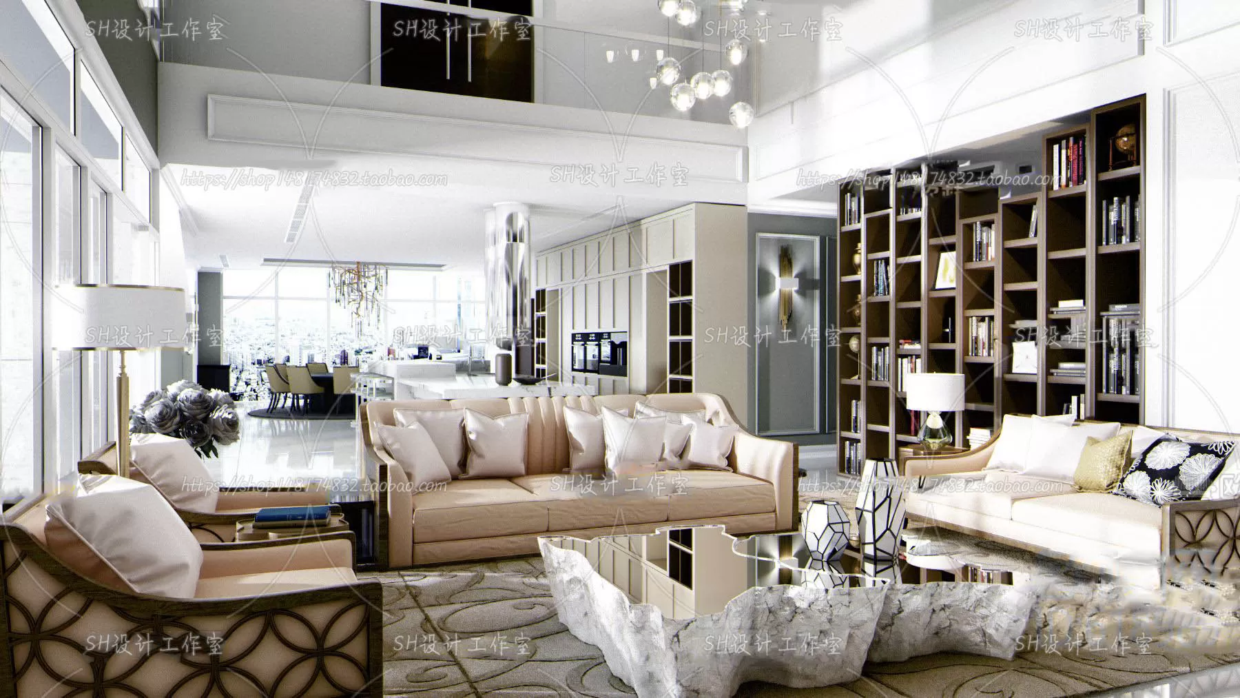 LIVING ROOM 3D SCENES – VRAY RENDER – 172 LIVING ROOM 3D SCENES – VRAY RENDER – 172