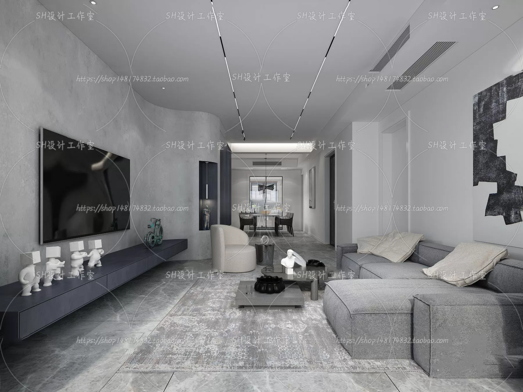 LIVING ROOM 3D SCENES – VRAY RENDER – 190 LIVING ROOM 3D SCENES – VRAY RENDER – 190