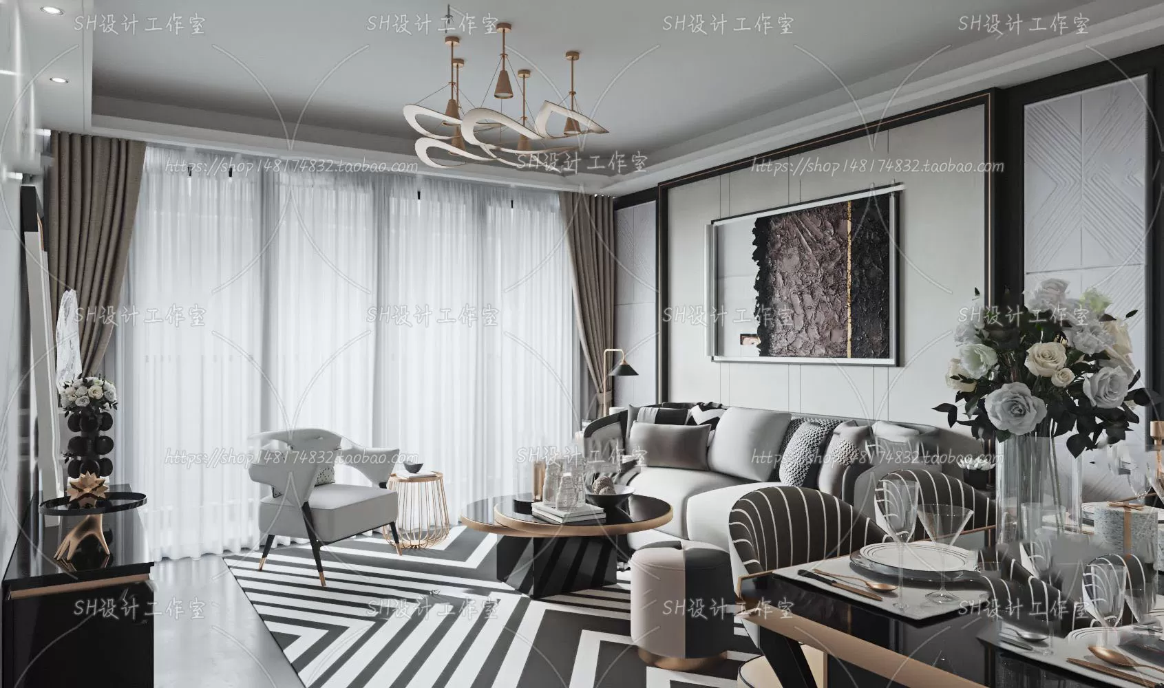 LIVING ROOM 3D SCENES – VRAY RENDER – 191 LIVING ROOM 3D SCENES – VRAY RENDER – 191