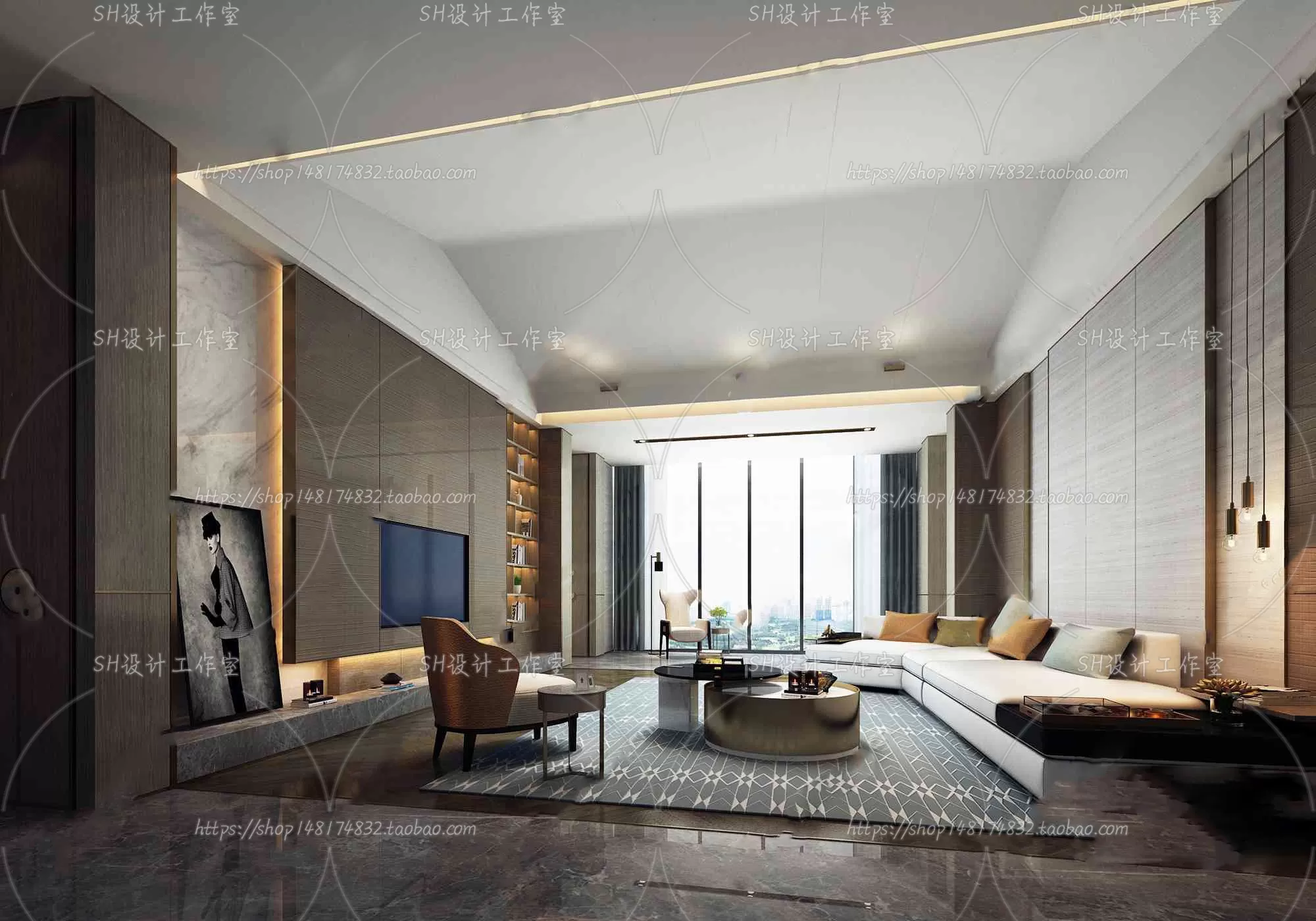 LIVING ROOM 3D SCENES – VRAY RENDER – 209 LIVING ROOM 3D SCENES – VRAY RENDER – 209