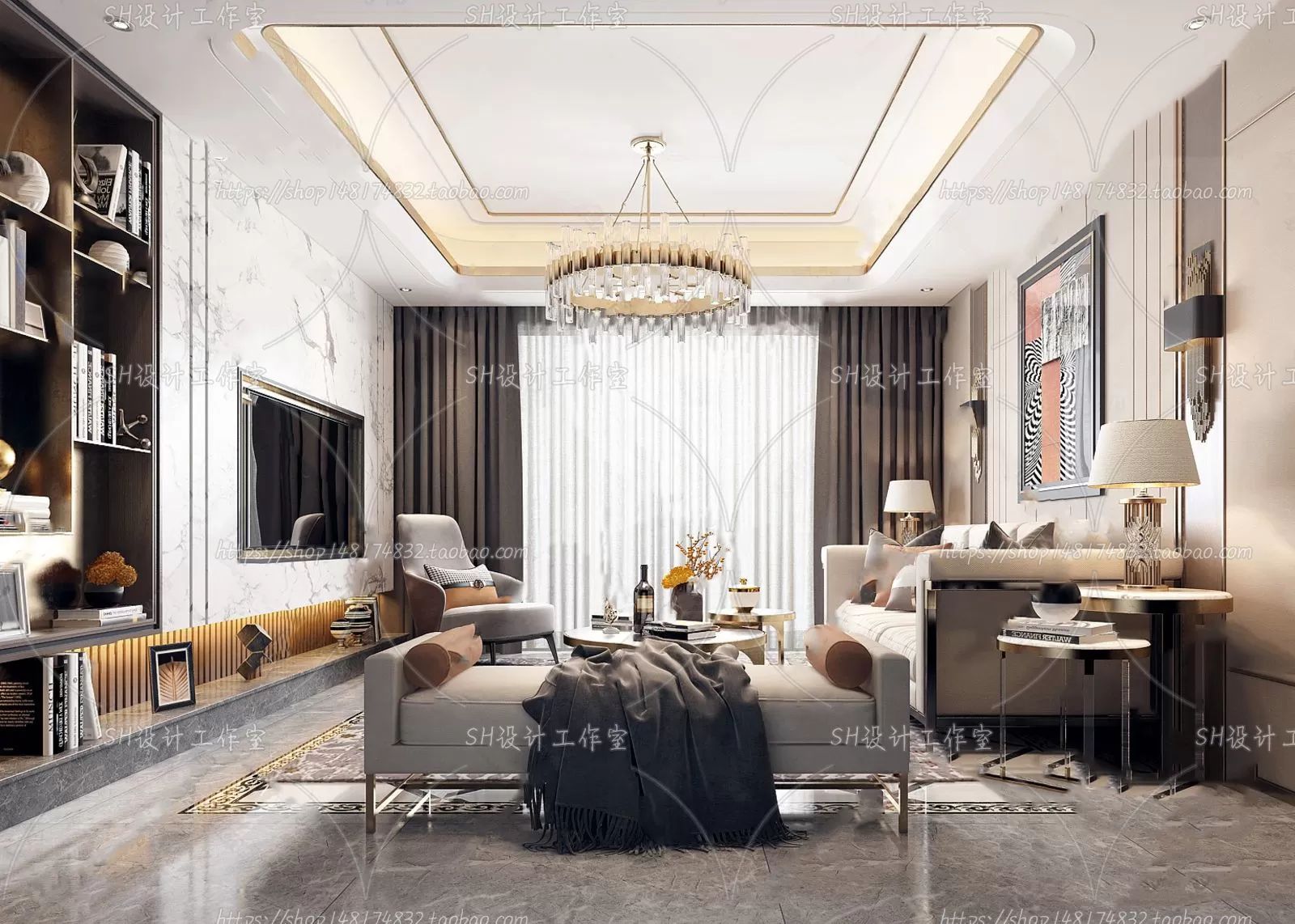 LIVING ROOM 3D SCENES – VRAY RENDER – 221 LIVING ROOM 3D SCENES – VRAY RENDER – 221