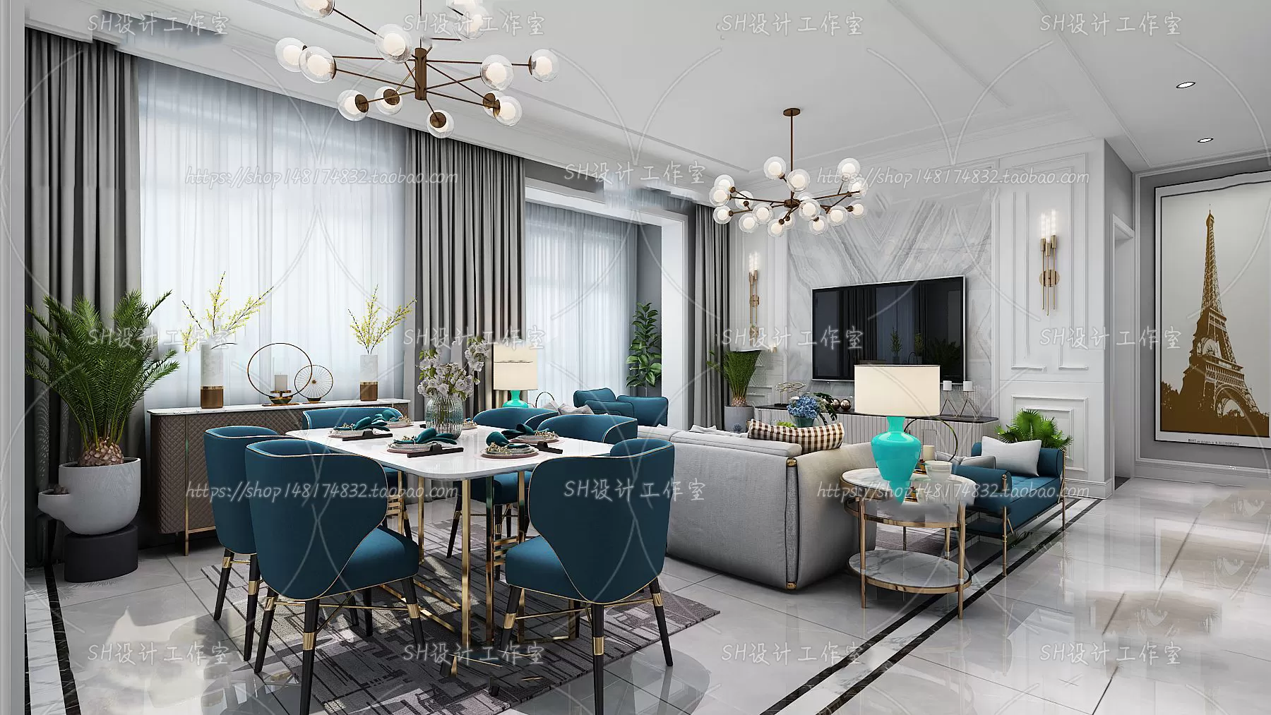 LIVING ROOM 3D SCENES – VRAY RENDER – 225 LIVING ROOM 3D SCENES – VRAY RENDER – 225