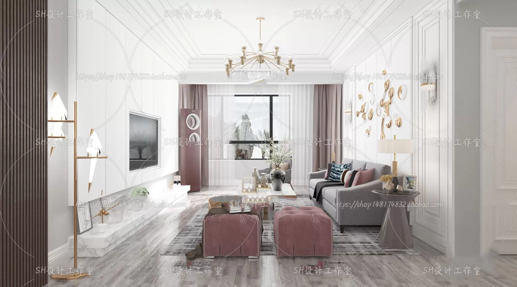LIVING ROOM 3D SCENES – VRAY RENDER – 228 LIVING ROOM 3D SCENES – VRAY RENDER – 228