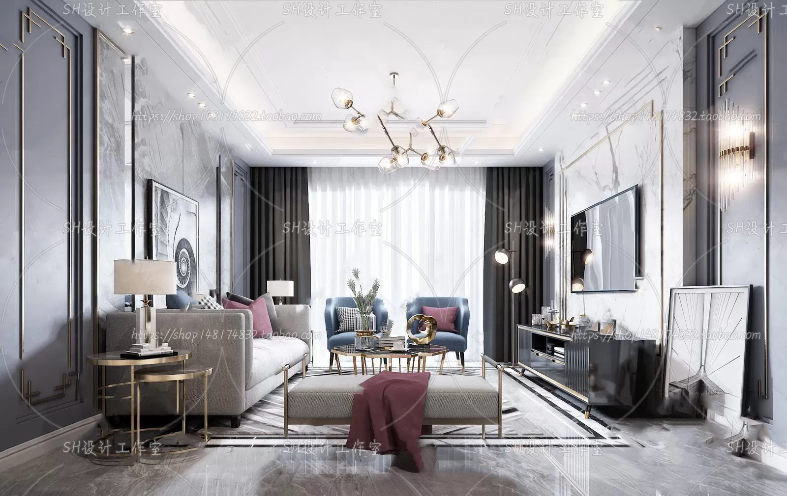 LIVING ROOM 3D SCENES – VRAY RENDER – 231 LIVING ROOM 3D SCENES – VRAY RENDER – 231