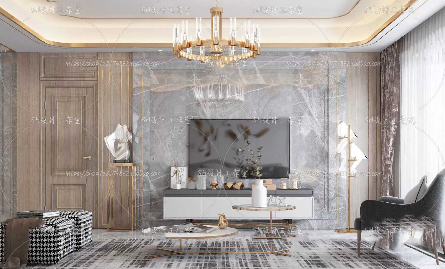 LIVING ROOM 3D SCENES – VRAY RENDER – 240 LIVING ROOM 3D SCENES – VRAY RENDER – 240