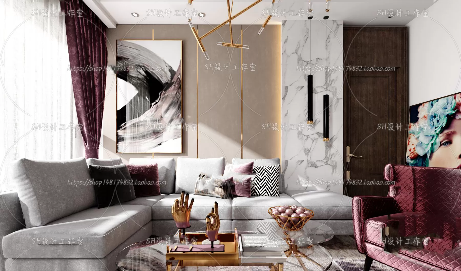 LIVING ROOM 3D SCENES – VRAY RENDER – 244 LIVING ROOM 3D SCENES – VRAY RENDER – 244