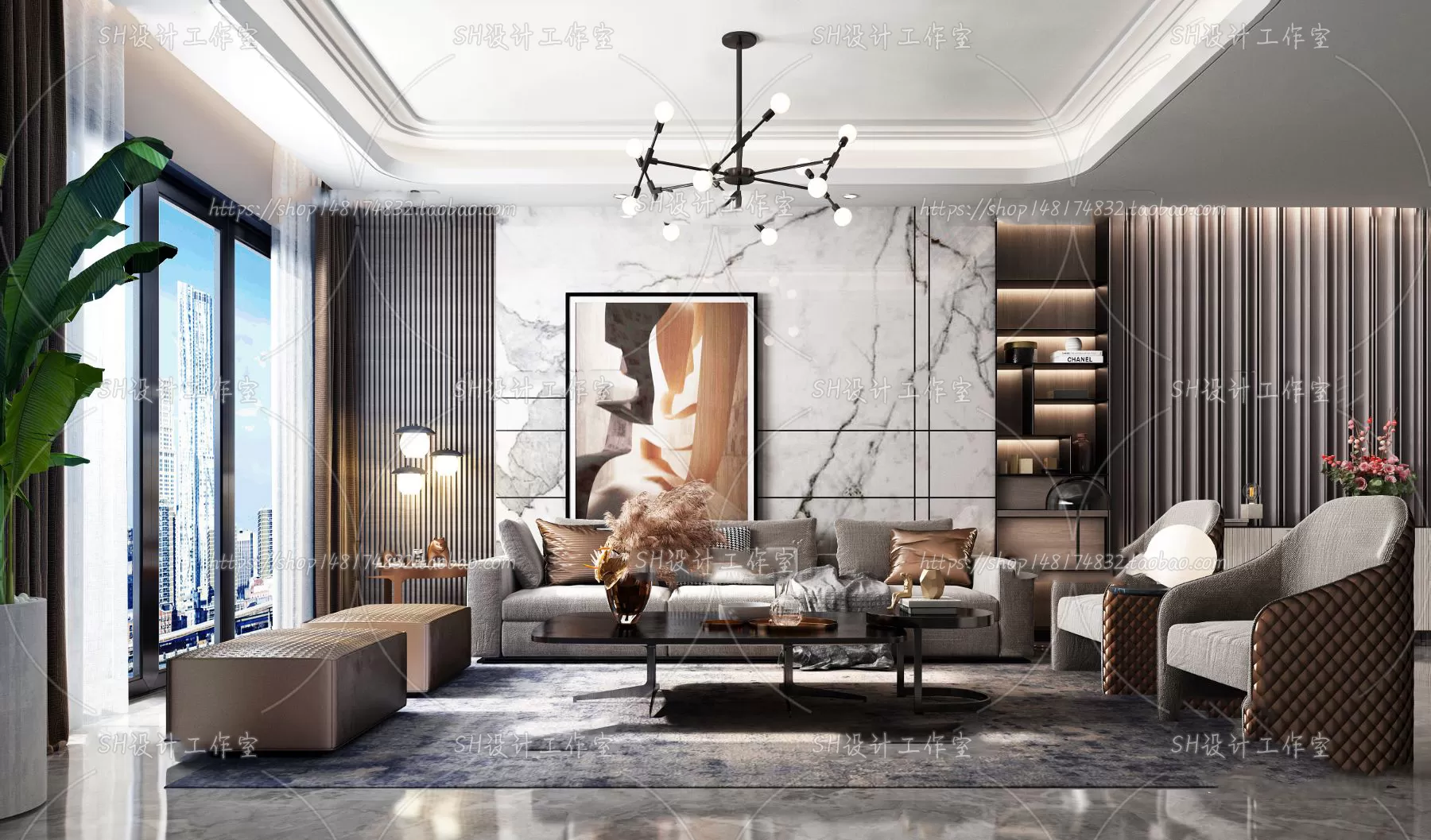LIVING ROOM 3D SCENES – VRAY RENDER – 260 LIVING ROOM 3D SCENES – VRAY RENDER – 260