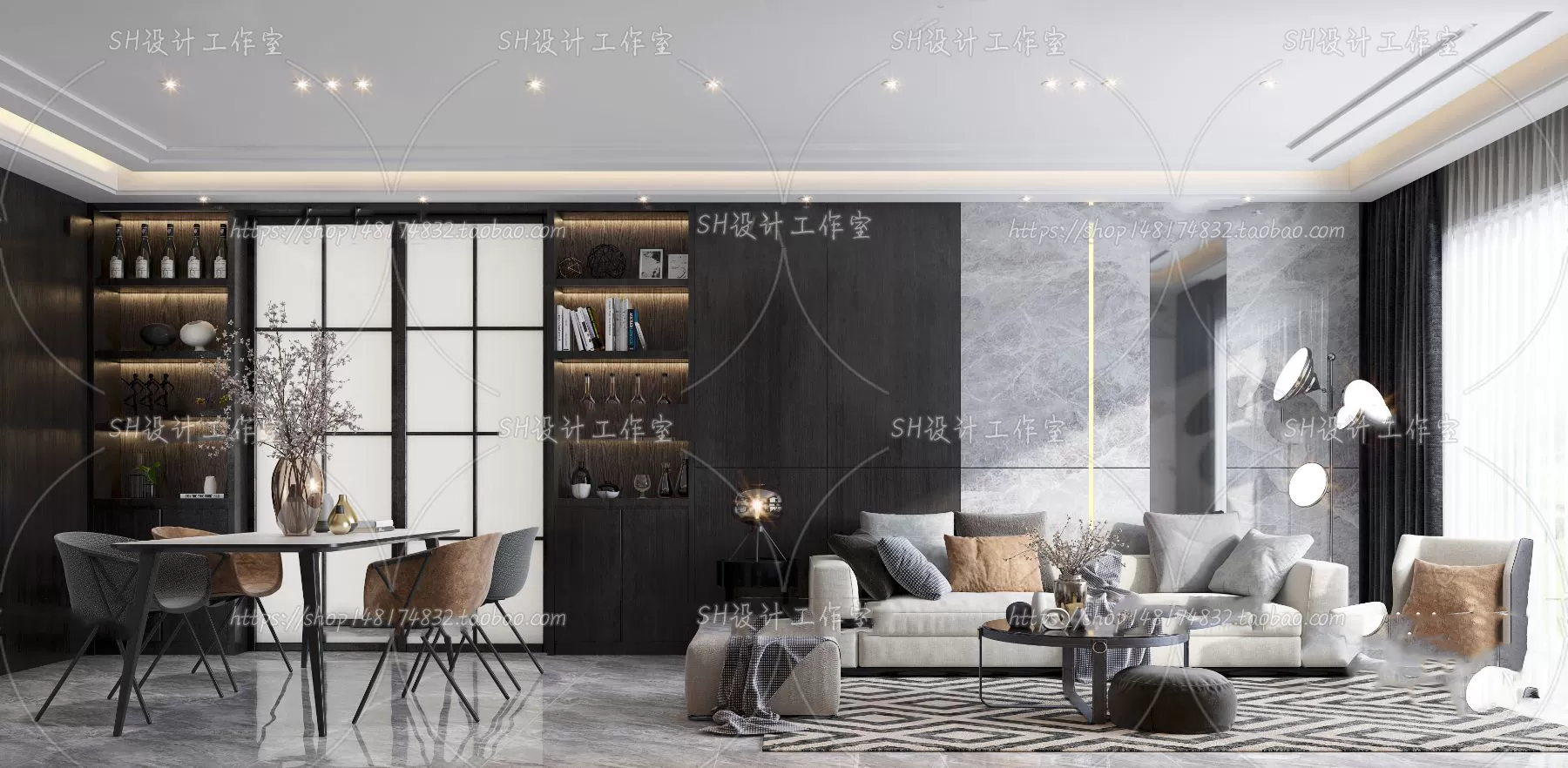 LIVING ROOM 3D SCENES – VRAY RENDER – 279 LIVING ROOM 3D SCENES – VRAY RENDER – 279