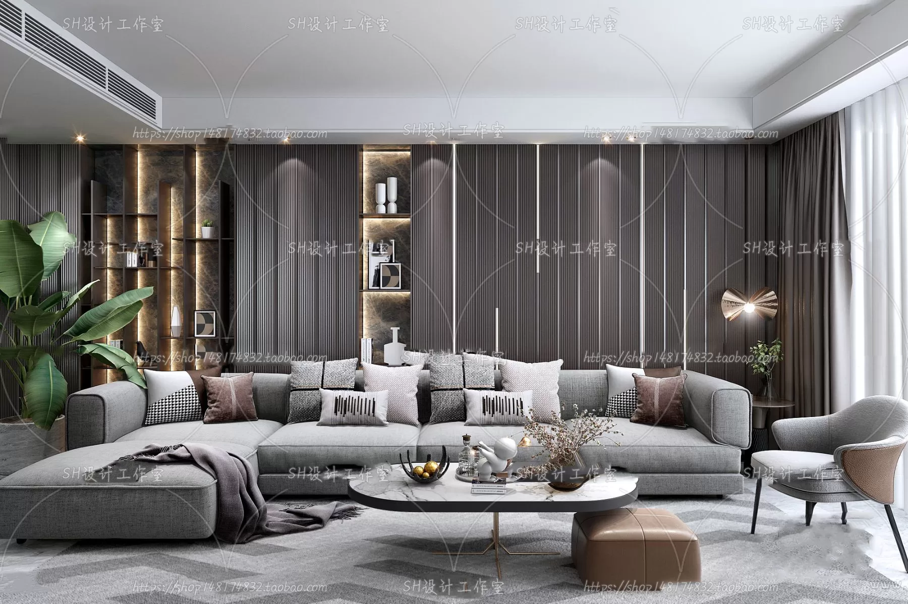 LIVING ROOM 3D SCENES – VRAY RENDER – 280 LIVING ROOM 3D SCENES – VRAY RENDER – 280