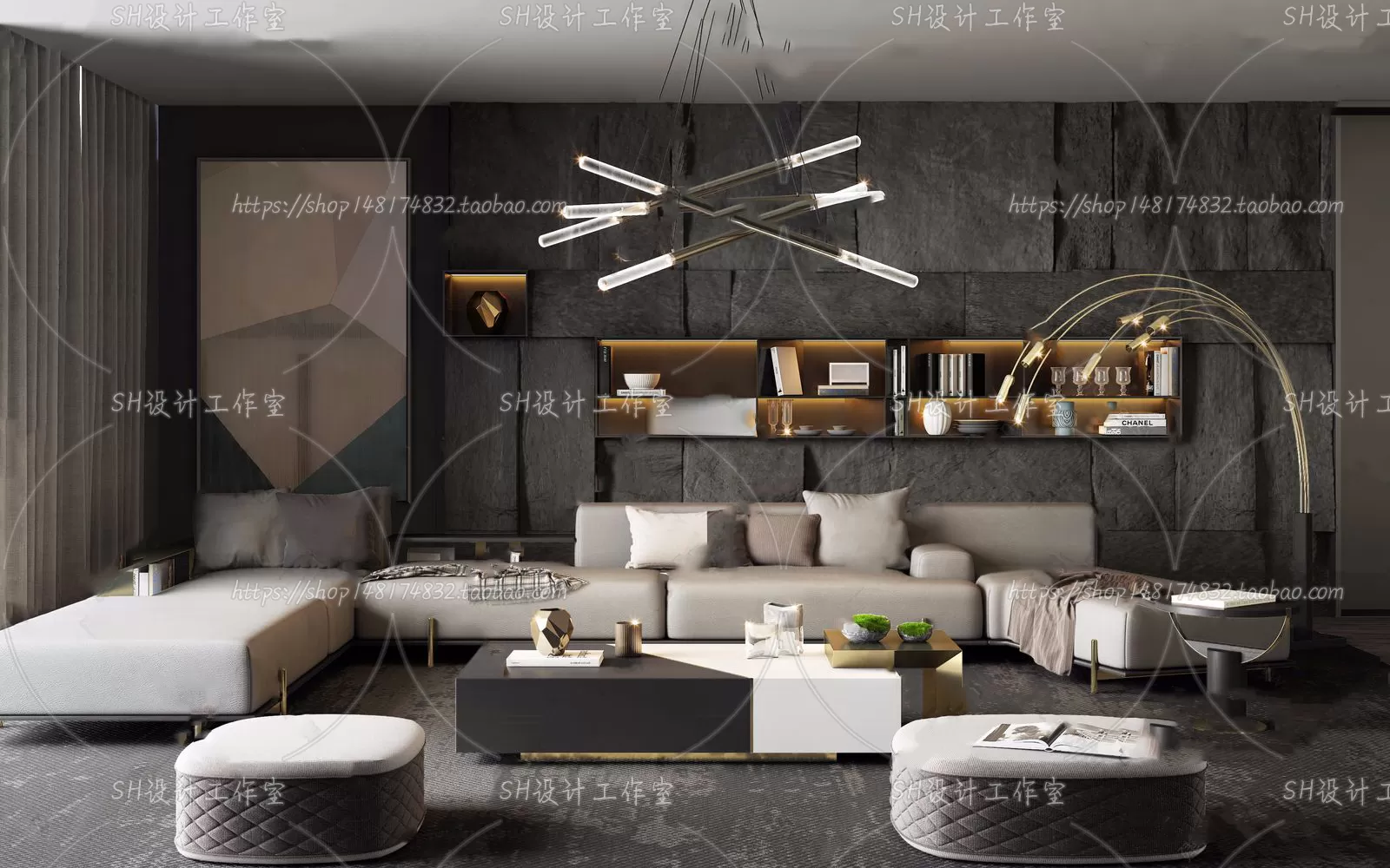 LIVING ROOM 3D SCENES – VRAY RENDER – 284 LIVING ROOM 3D SCENES – VRAY RENDER – 284