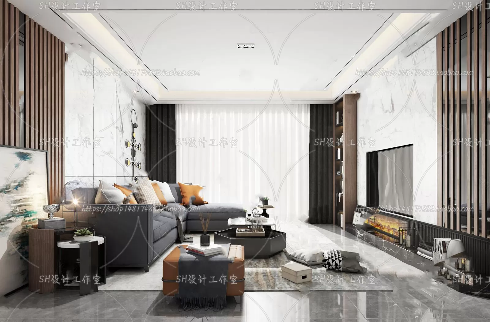 LIVING ROOM 3D SCENES – VRAY RENDER – 285 LIVING ROOM 3D SCENES – VRAY RENDER – 285