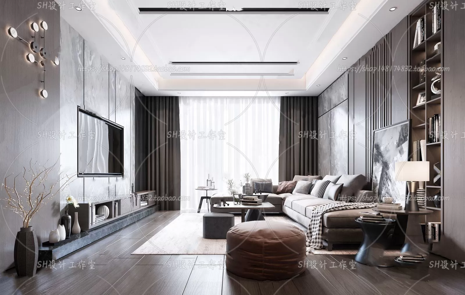 LIVING ROOM 3D SCENES – VRAY RENDER – 287 LIVING ROOM 3D SCENES – VRAY RENDER – 287
