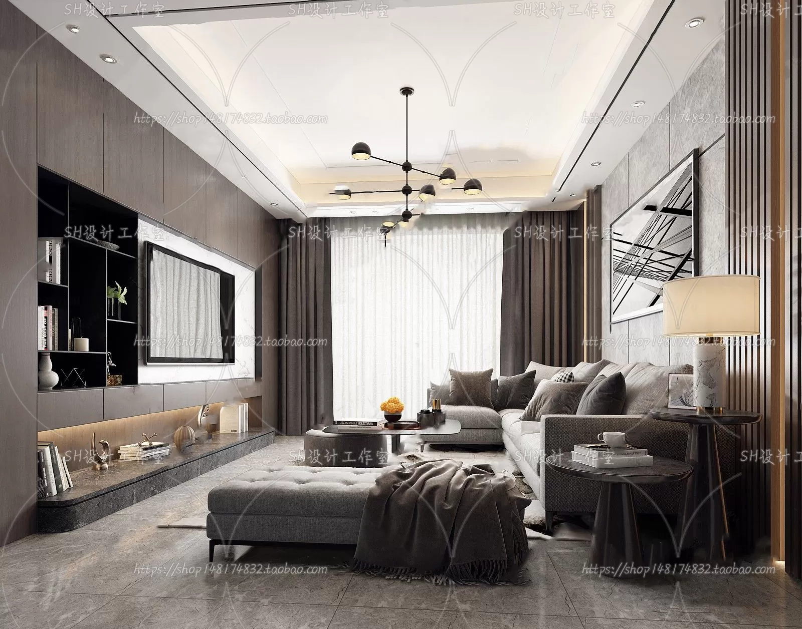 LIVING ROOM 3D SCENES – VRAY RENDER – 296 LIVING ROOM 3D SCENES – VRAY RENDER – 296