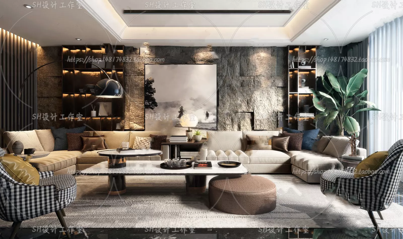 LIVING ROOM 3D SCENES – VRAY RENDER – 297 LIVING ROOM 3D SCENES – VRAY RENDER – 297