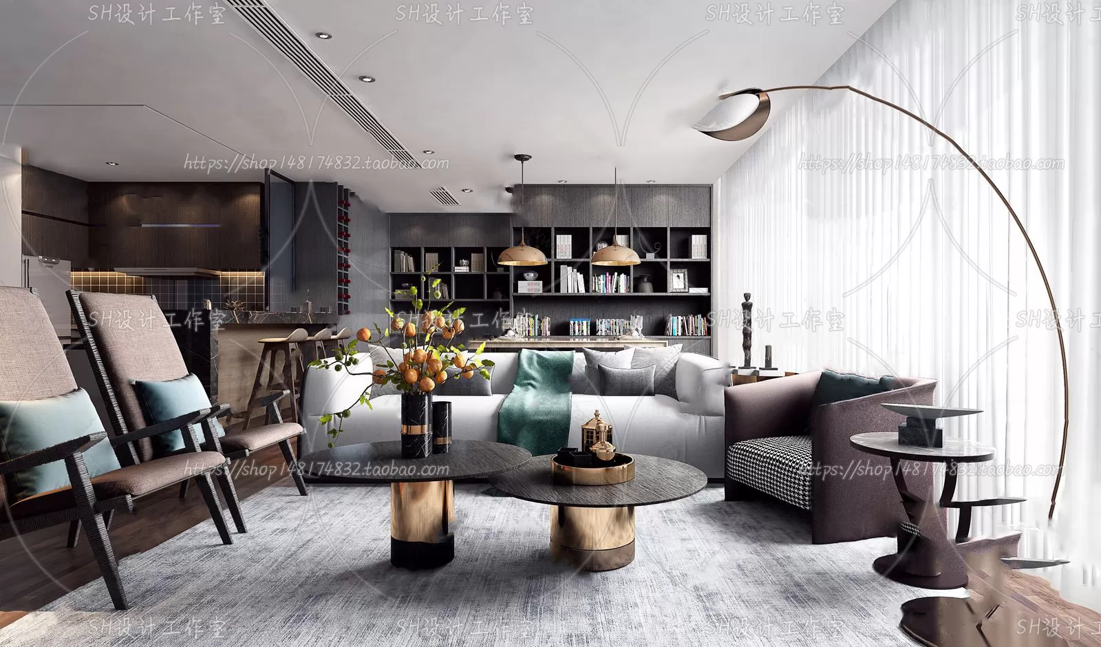 LIVING ROOM 3D SCENES – VRAY RENDER – 299 LIVING ROOM 3D SCENES – VRAY RENDER – 299