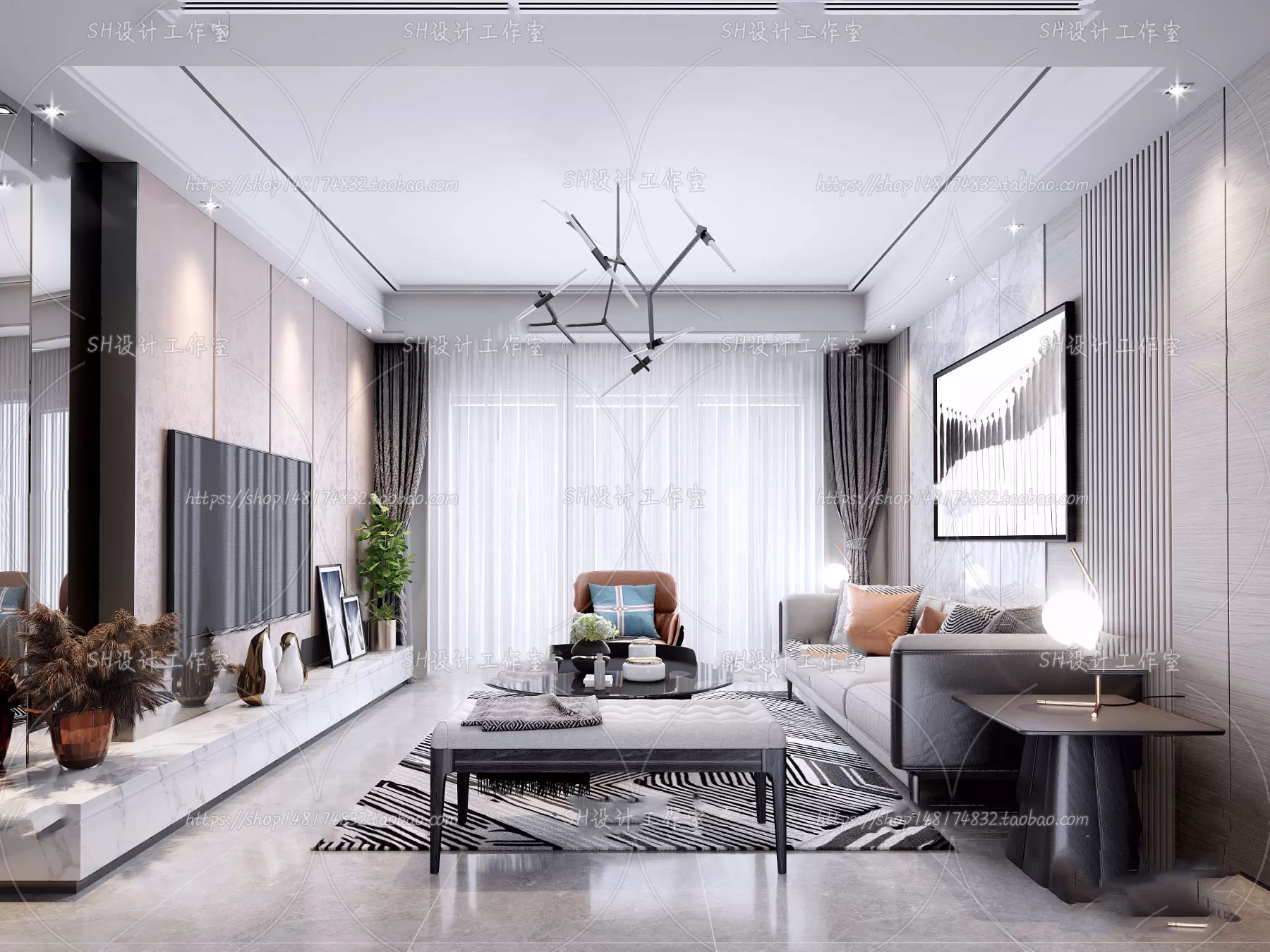 LIVING ROOM 3D SCENES – VRAY RENDER – 304 LIVING ROOM 3D SCENES – VRAY RENDER – 304