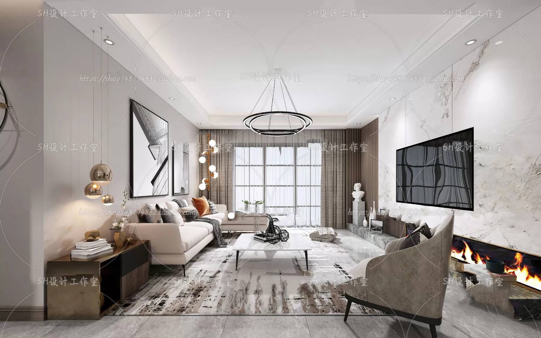 LIVING ROOM 3D SCENES – VRAY RENDER – 309 LIVING ROOM 3D SCENES – VRAY RENDER – 309