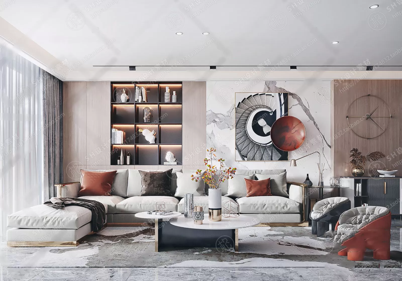 LIVING ROOM 3D SCENES – VRAY RENDER – 326 LIVING ROOM 3D SCENES – VRAY RENDER – 326