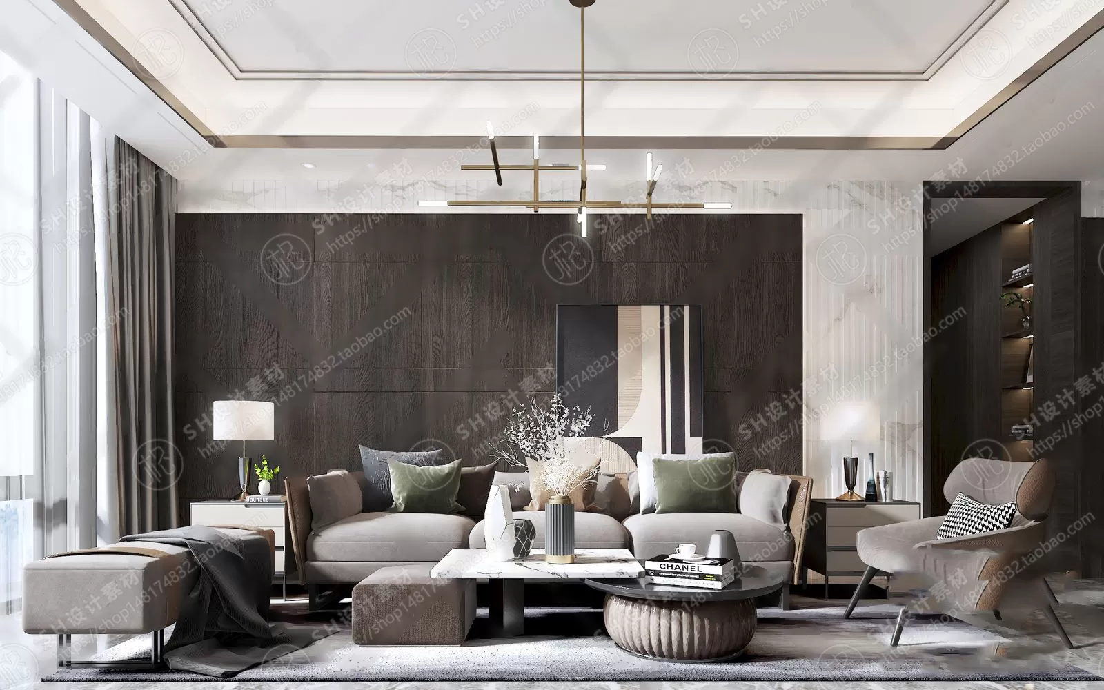 LIVING ROOM 3D SCENES – VRAY RENDER – 329 LIVING ROOM 3D SCENES – VRAY RENDER – 329