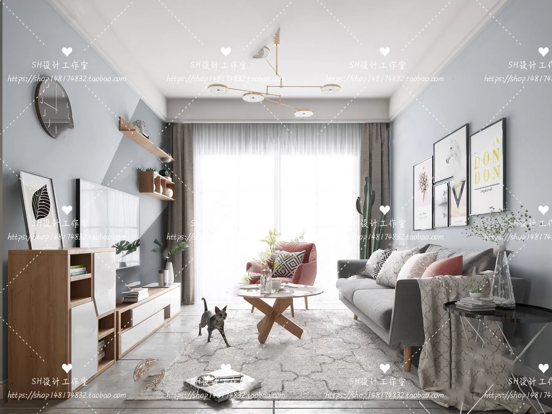 LIVING ROOM 3D SCENES – VRAY RENDER – 340 LIVING ROOM 3D SCENES – VRAY RENDER – 340