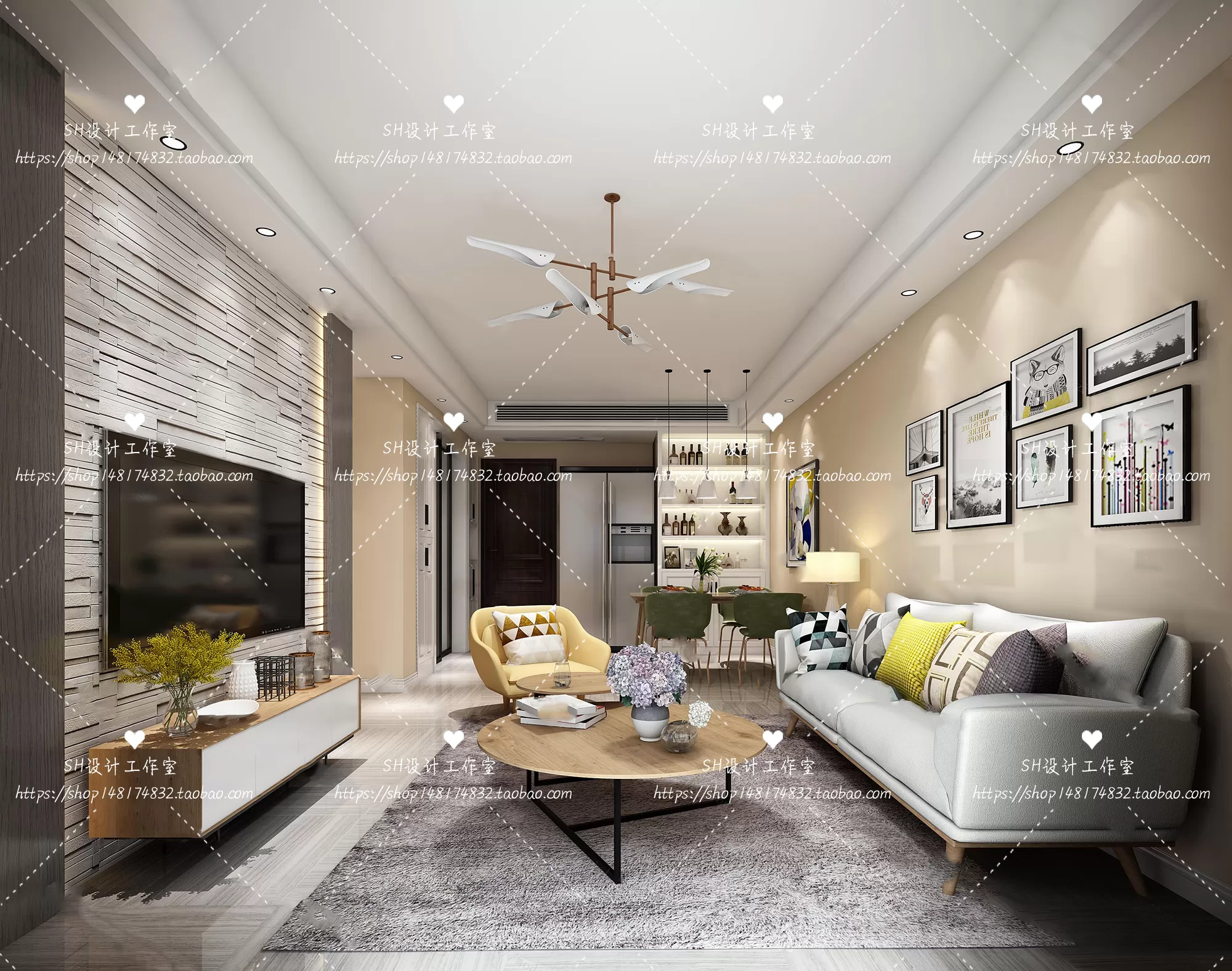 LIVING ROOM 3D SCENES – VRAY RENDER – 350 LIVING ROOM 3D SCENES – VRAY RENDER – 350